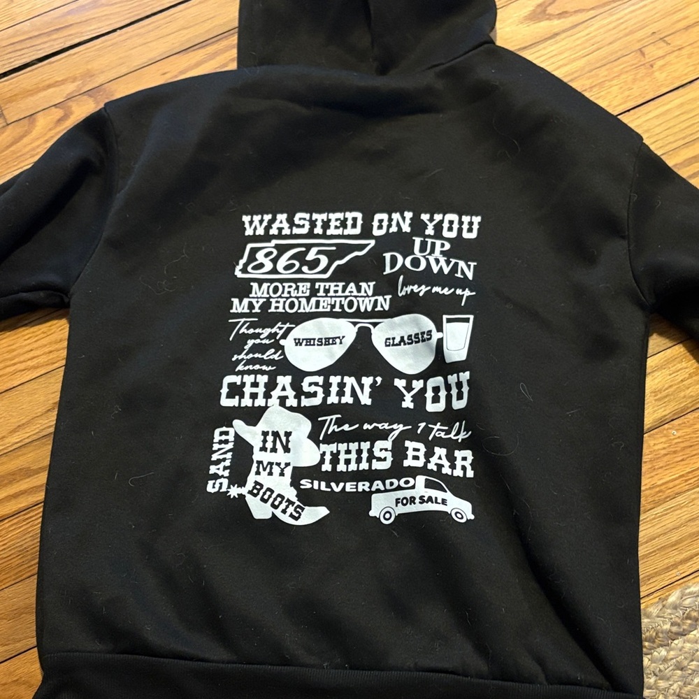 Black Graphic Hoodie Morgan wallen